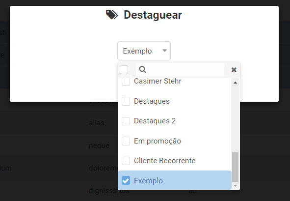 Modal de identificação – Betalabs