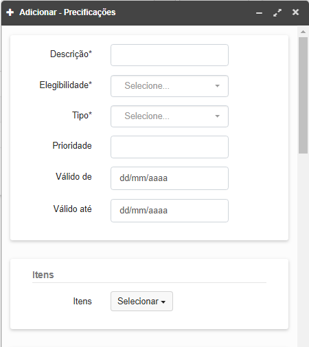 Modal de identificação – Betalabs